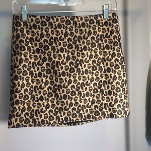 Leopard Print Mini-Skirt